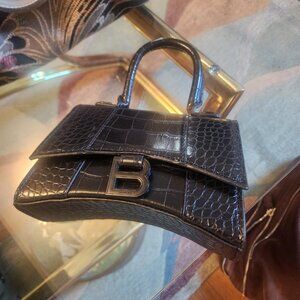 Balenciaga Small Hourglass Croc Bag
